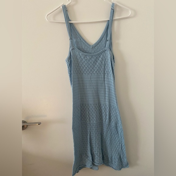 KNIT BLUE MINI DRESS ROXY - Picture 2 of 2